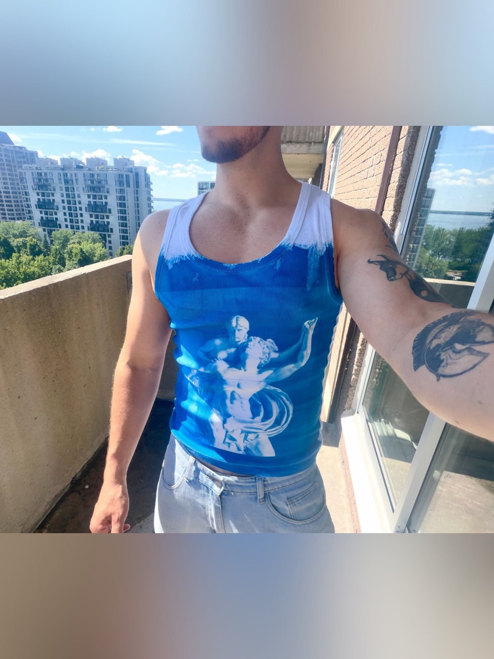 Tank Top Medium Solarprint Cyanotype
